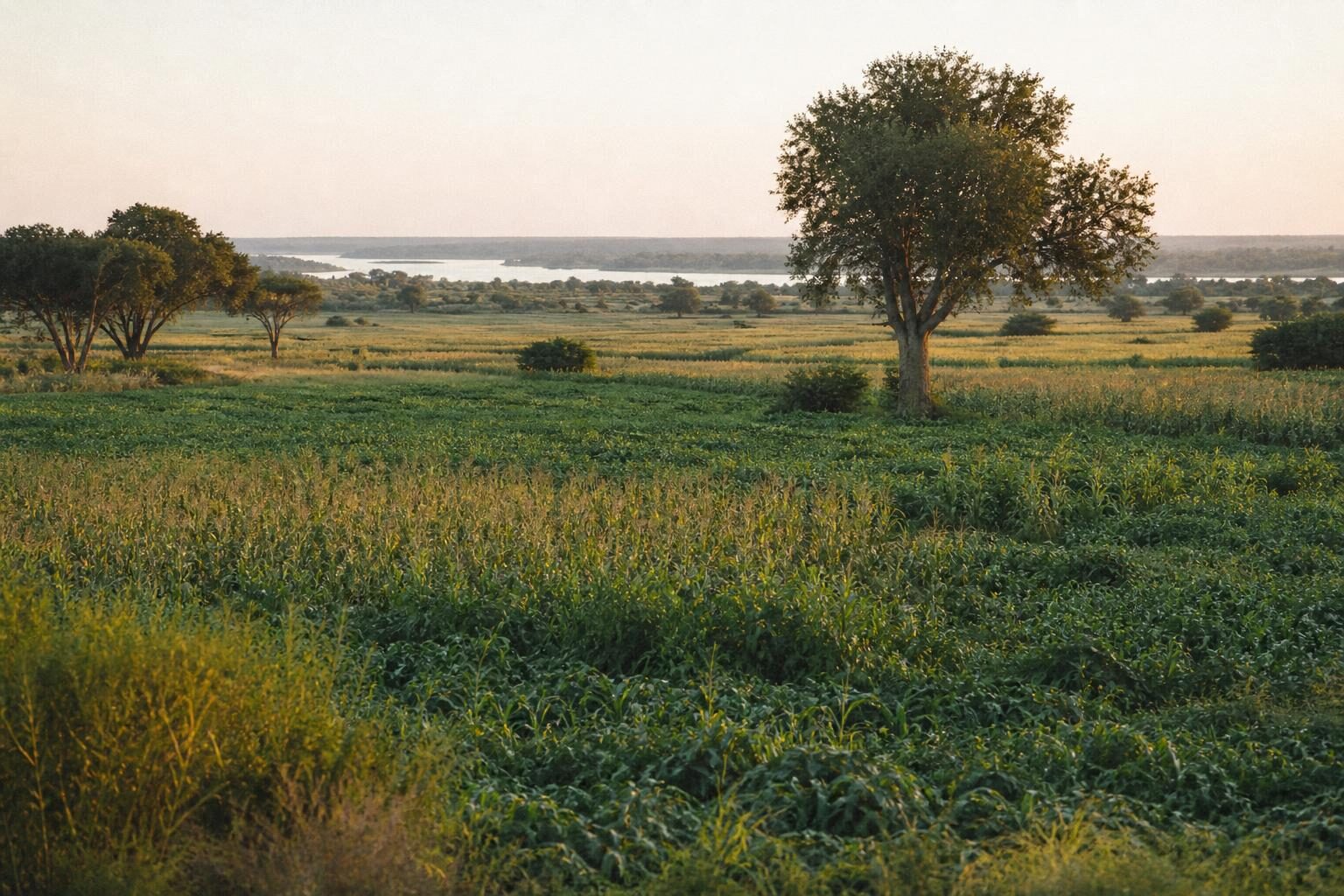Floodplain cropland in Namibia's north east